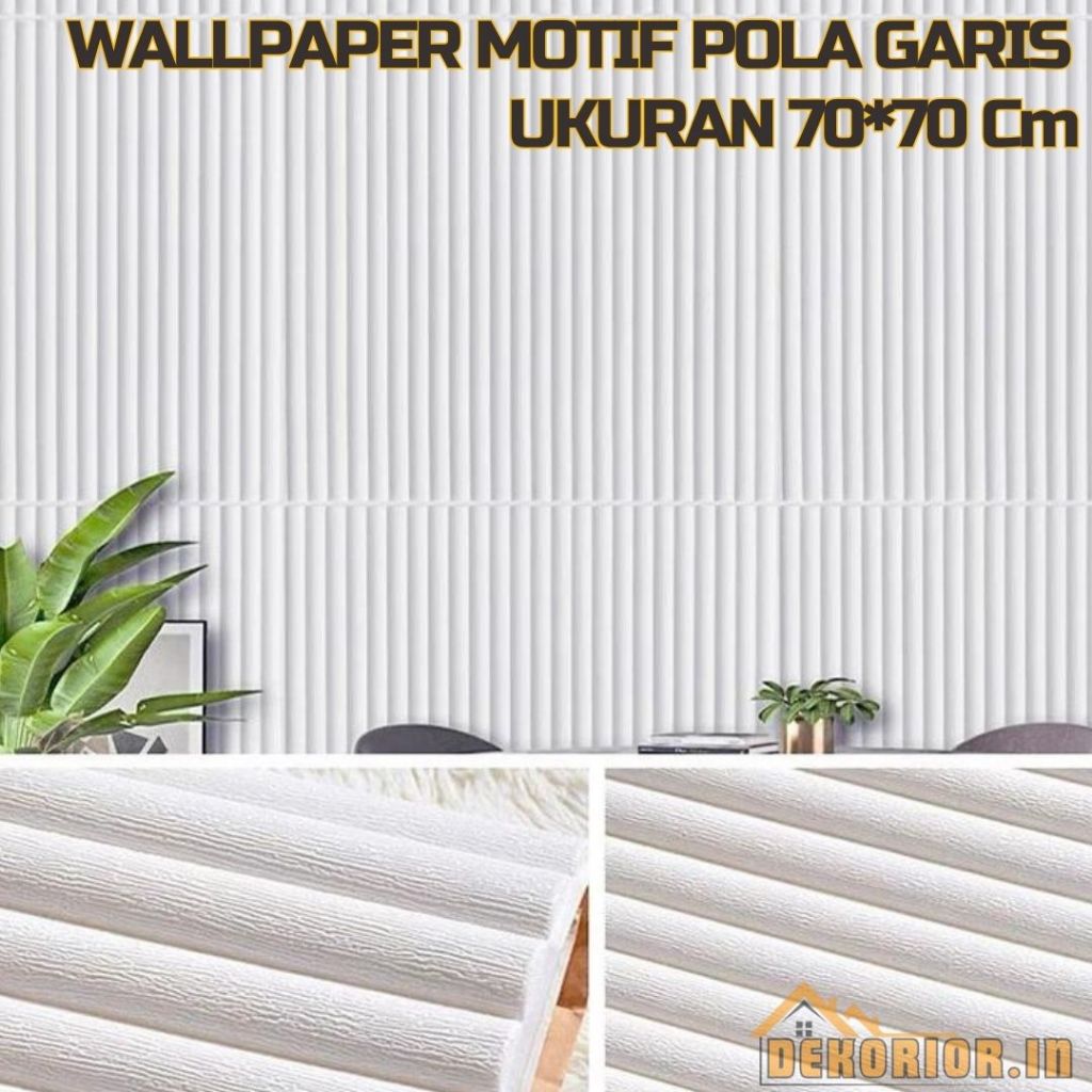 WALLPAPER FOAM 3D MOTIF POLA GARIS 70 X 70 Cm TEBAL 8 Mm