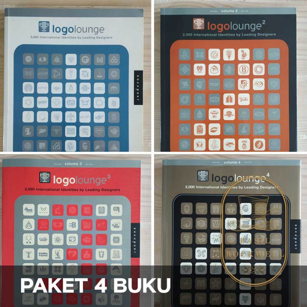 Logo Lounge Rockport Logo Design Book Paket seri 1 sampai 4 Buku Desain Logo