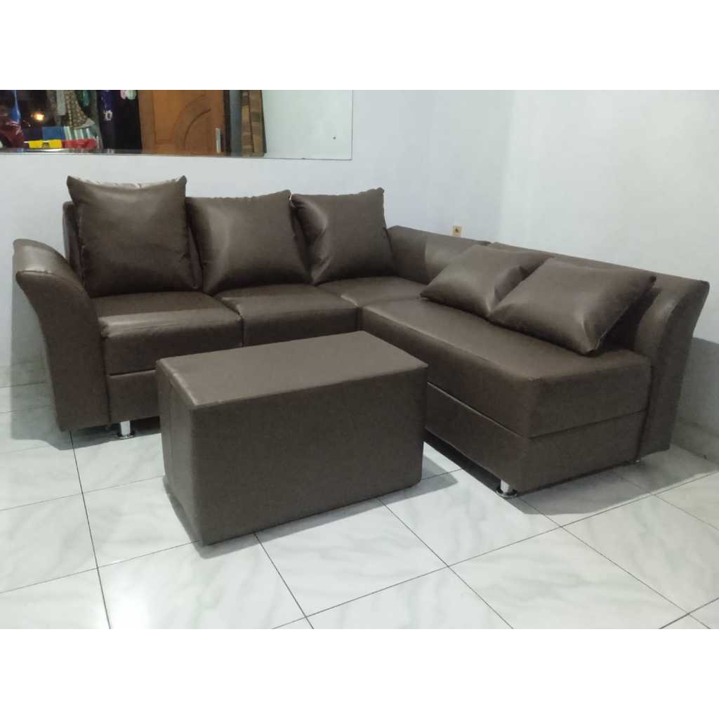 sofa l putus tangan minang | sofa l putus minimalis | sofa l putus free meja