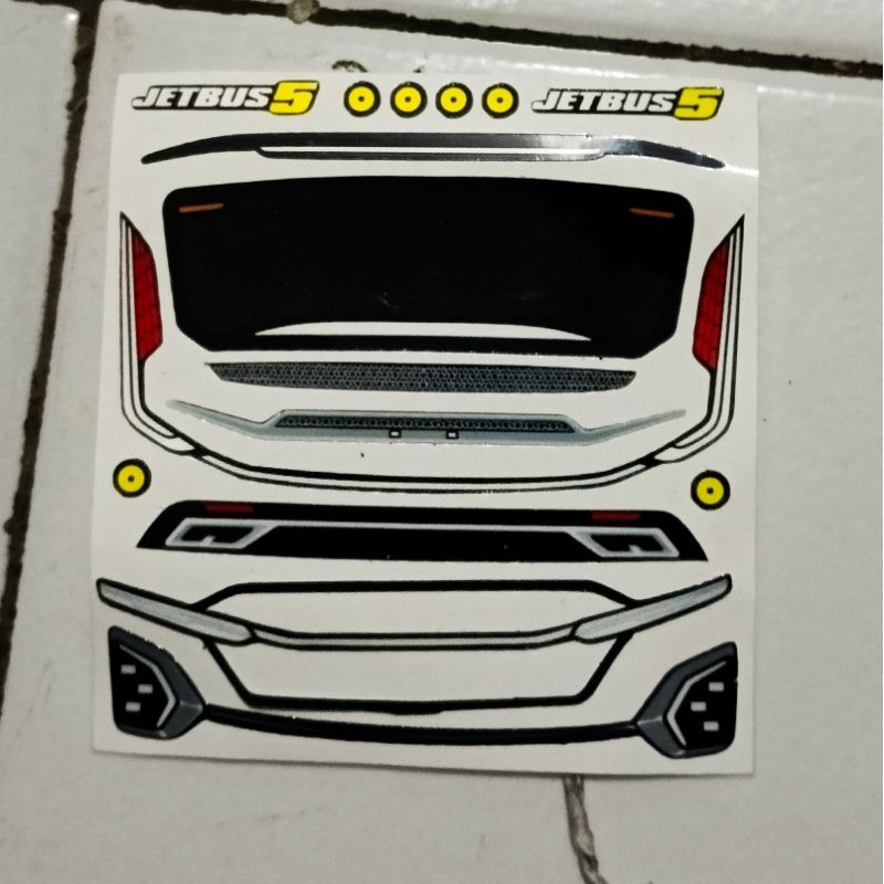stiker miniatur lampu bus jetbus 5 /jetbus 3