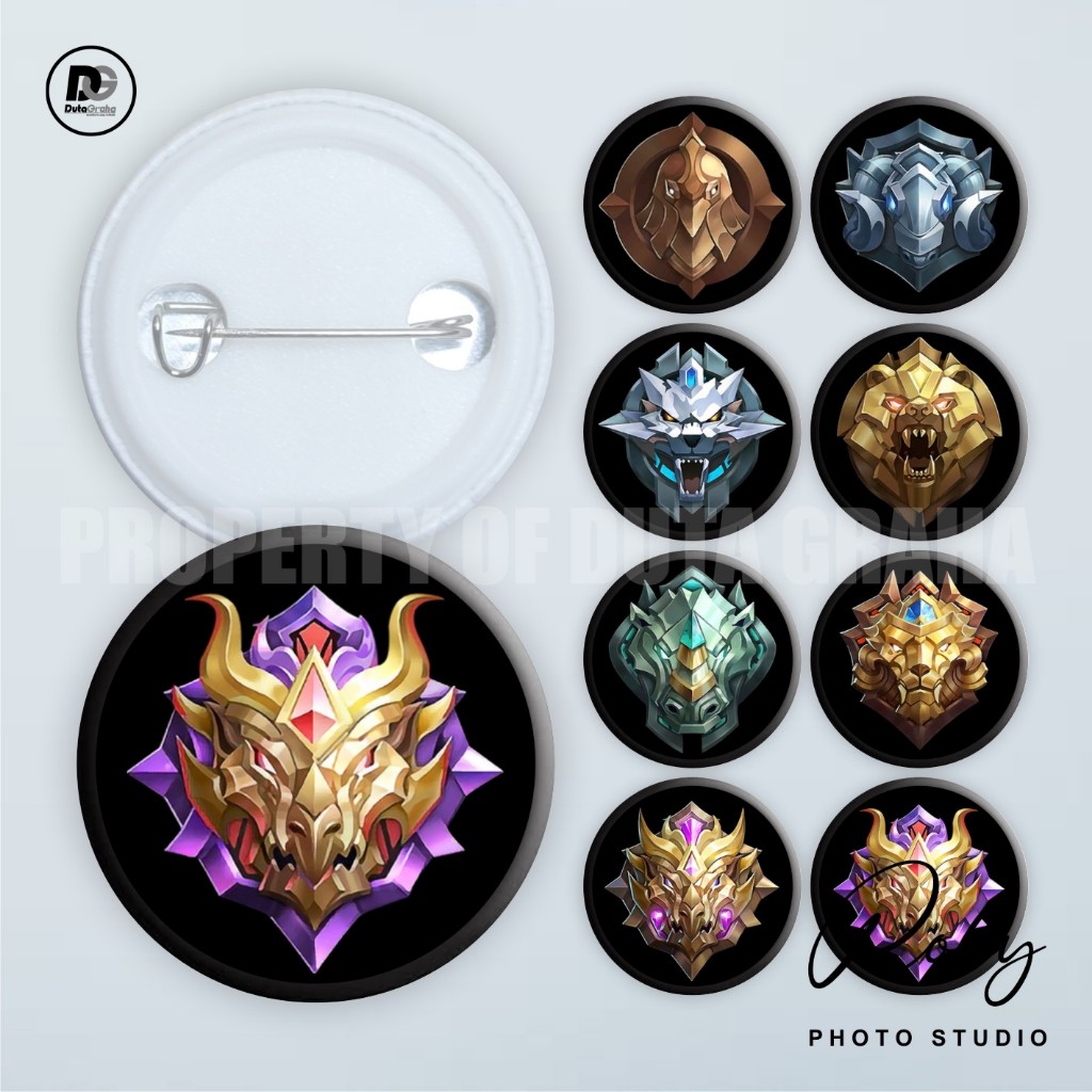 [PIN PRESS] RANK MOBILE LEGENDS MLBB Pin Bros Aksesoris Souvenir GAME GAMER GAMING
