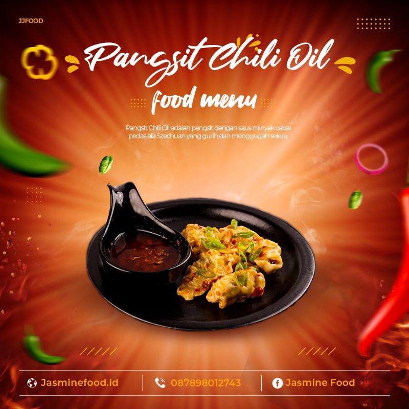 

pangsit chilli oil isi 6 pcs