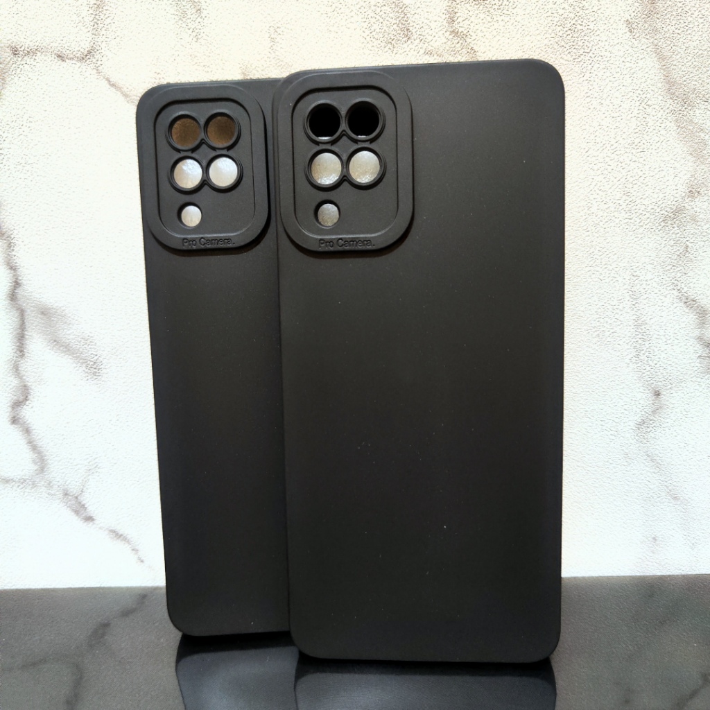 Black matte softcase hitam Samsung A12, Samsung A02, Samsung A02s silikon case lentur lembut