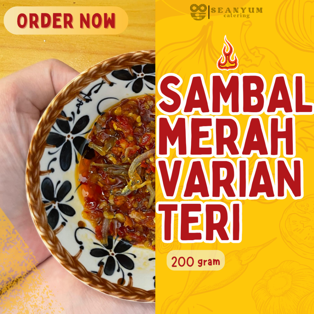 

Sambal Merah By Seanyum Catering Varian Teri (200 gram)