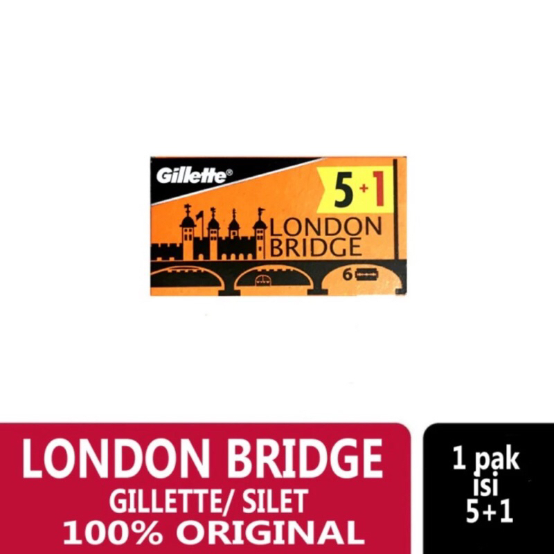 SILET GILLETTE LONDON BRIDGE ECER SATU BOX KECIL