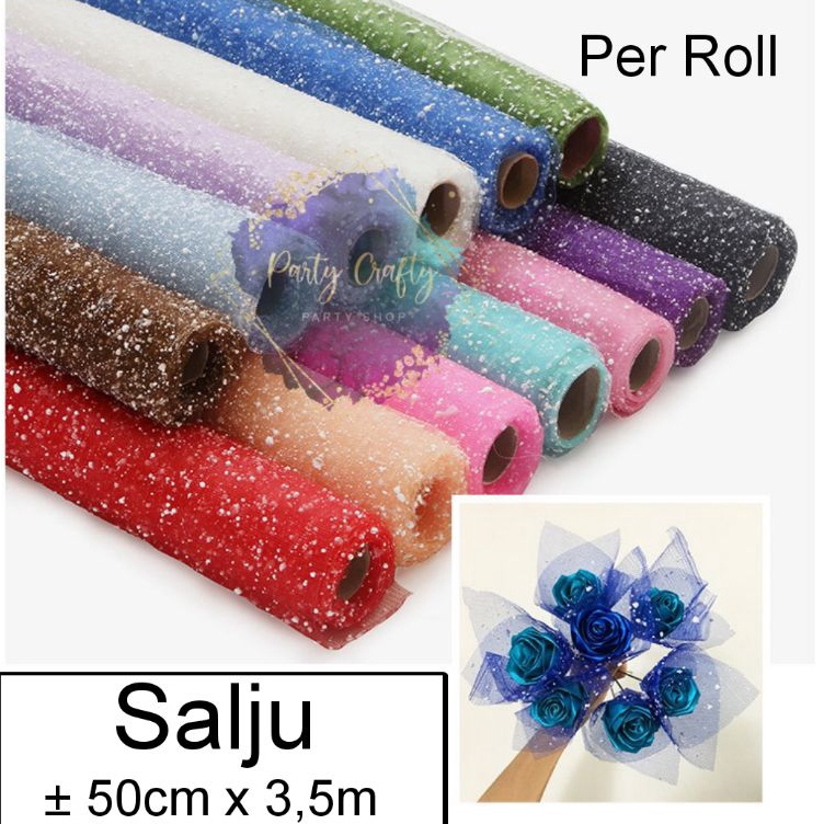 

Garansi Belanja 1 ROLL Flower Wrapping Paper Jaring Spider Korea Dots Salju Spider Mesh Roll Kertas Buket Bunga Florist Korean Jaring Net Roll Flower Wrapping Buket Bouquet