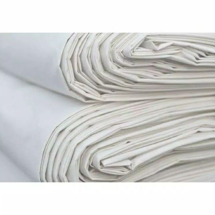 Dapatkan Koin  115 x 115 cm Bisa COD Kain Mori Putih Prima untuk Batik  belajar membatik DIY Tie Dye