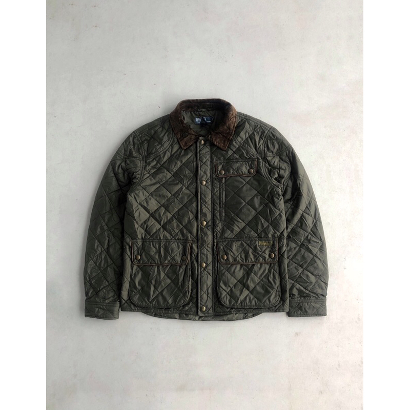 Vtg PoloRL Quilted Wax jacket