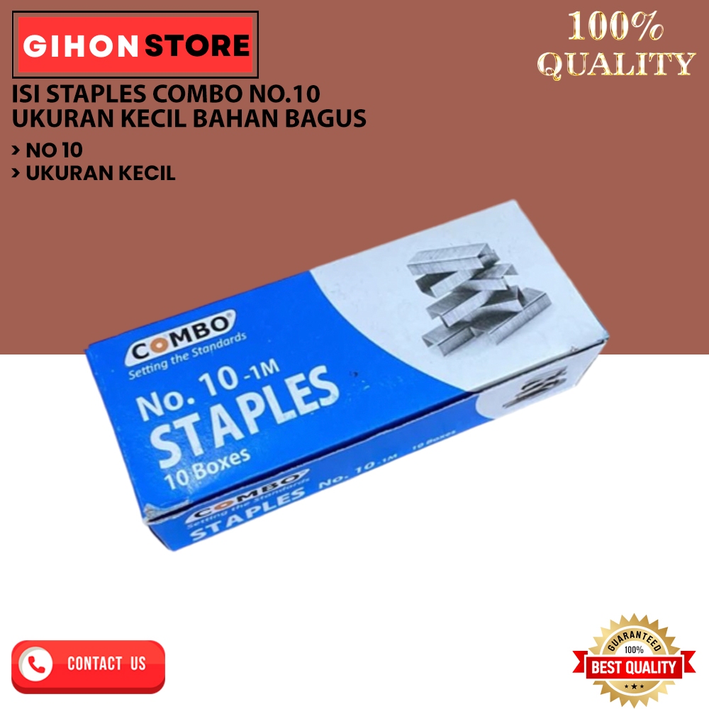 

ISI STAPLES COMBO NO.10 UKURAN KECIL BAHAN BAGUS