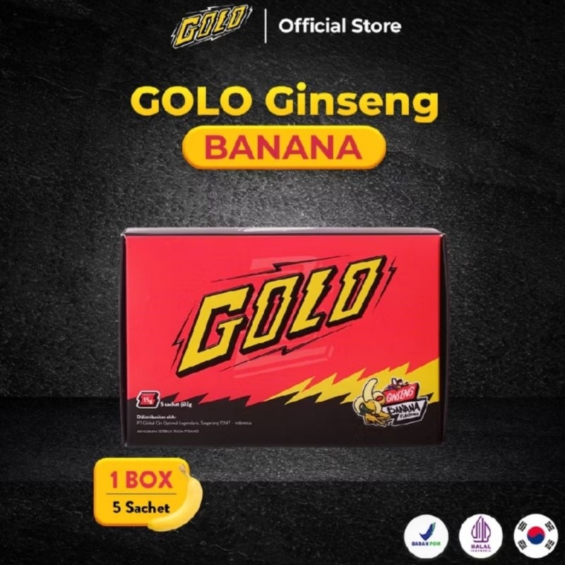 

Golo Ginseng Botanical Banana 1 Box isi 5 sachet BPOM Original Halal