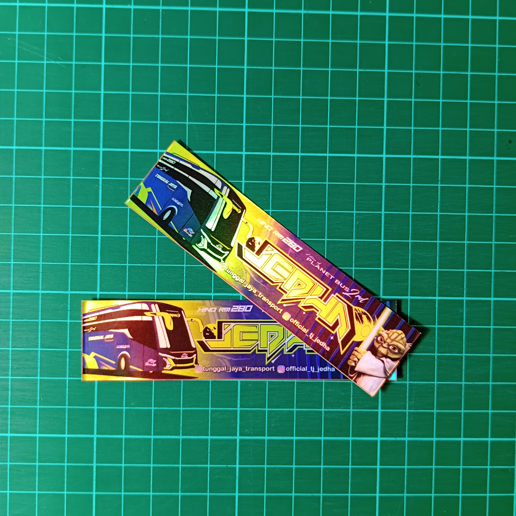 

Stiker Bis Jedha Tunggal Jaya Planet Bus Asli Gerasi Hologram