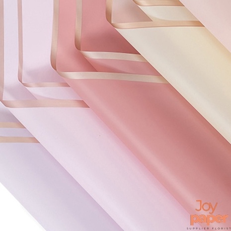 

Top Delivery 2 Lembar Kertas Buket Cellophane Frame Gold Flower Wrapping