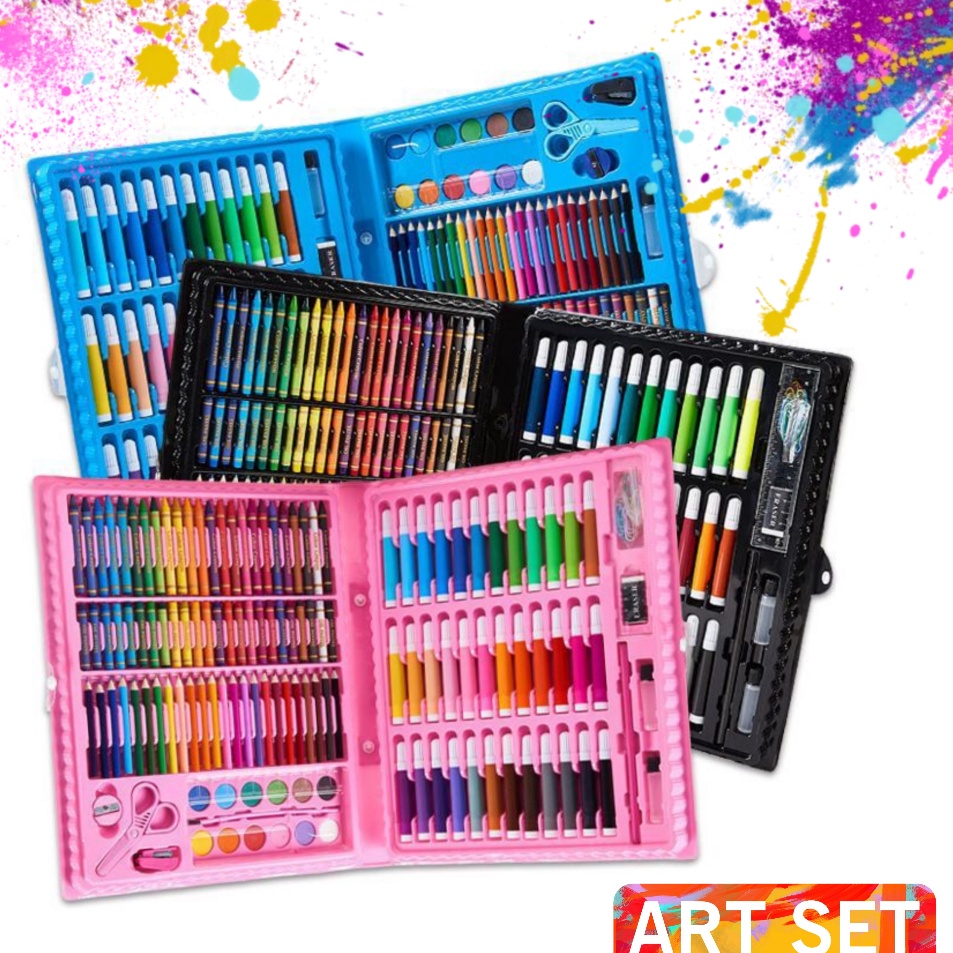 

Super Bonus CRAYON WARNA SET PERALATAN GAMBAR LUKIS PENSIL WARNA ART SET ISI 15 PCS