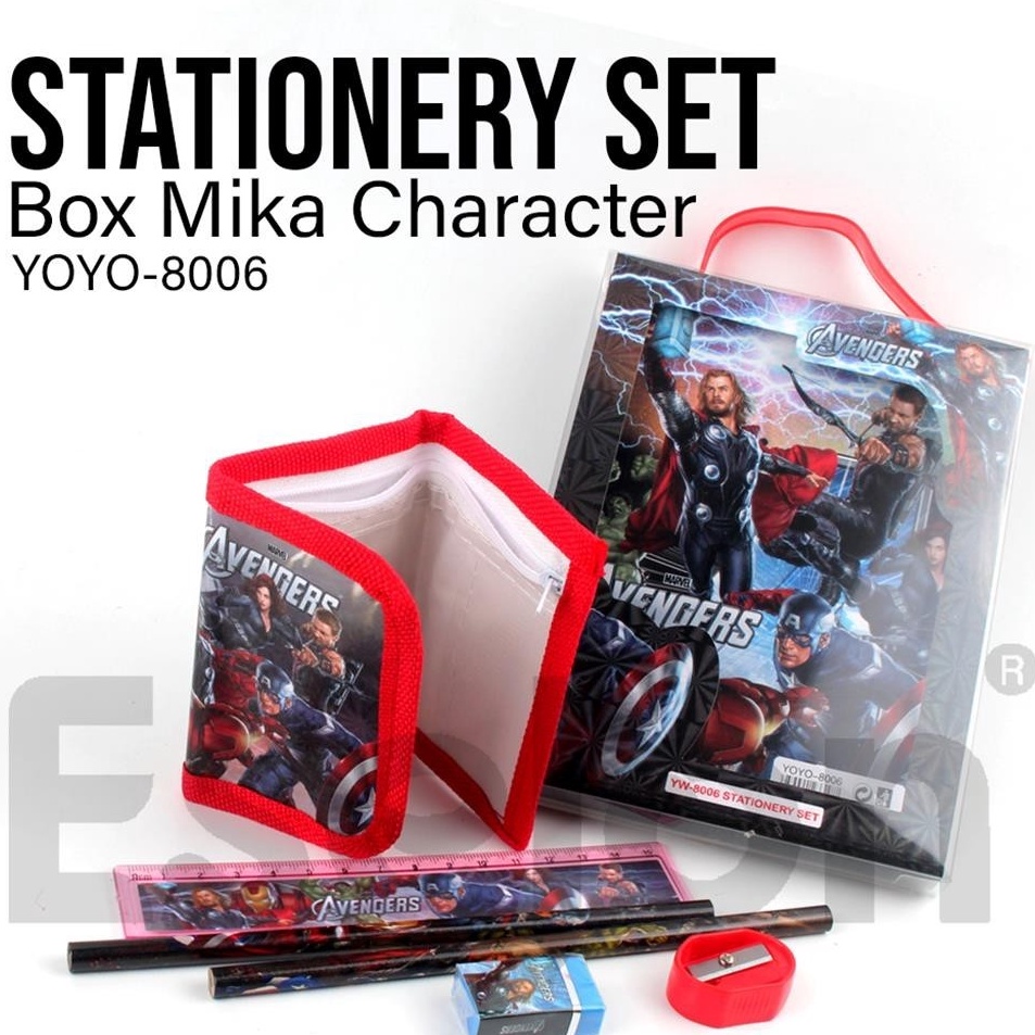 

Pusat Obral Stationery Set 6in1DOMPET 86 Box Mika Paket Alat Tulis Set