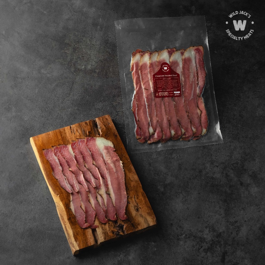 

RB Premium Smoked Beef / Premium Smoked Beef Rasher / Smoked Beef Slice / Daging Sapi Bacon