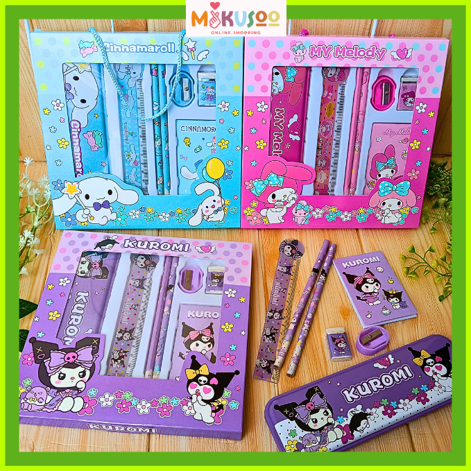

Mikusoo Set Alat Tulis Anak 7 in 1 Motif Sanrio Perlengkapan Sekolah Stationary Set Lucu Suvenir Kado