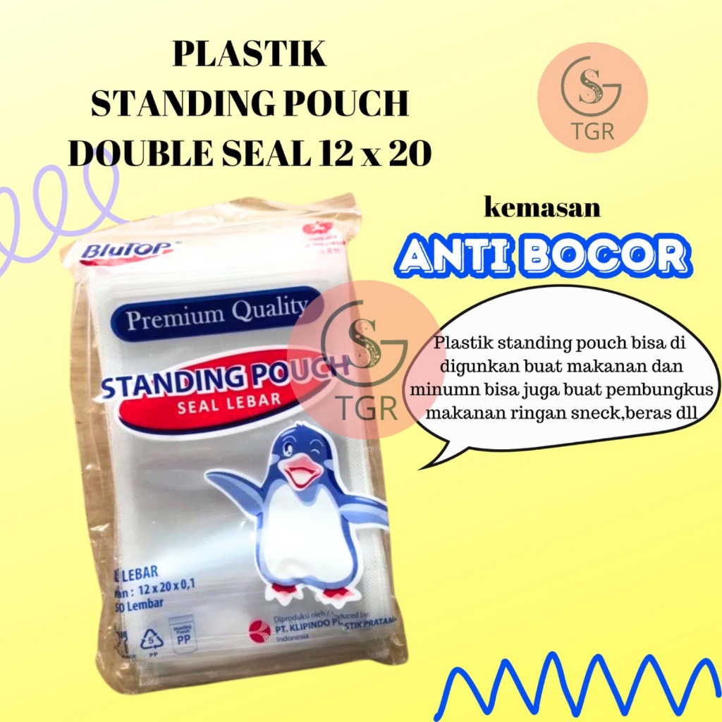 [50 pcs] Plastik Standing Pouch / Plastik Klip Ukuran 12X20 Isi 50 Pcs