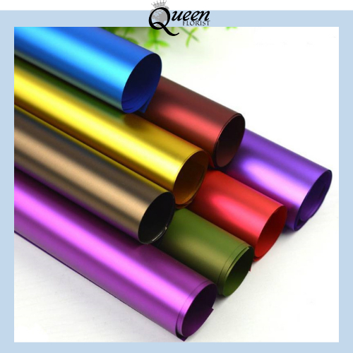 

Kertas Bunga Full Color Solid Flower Wrapping Metallic Matte Cellophane 6053