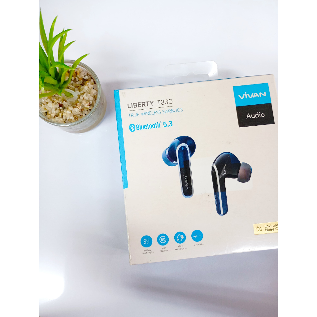 VIVAN T330 Tws Headset Bluetooth 5.3 Liberty Dual ENC Full Bass IPX5 Led Display