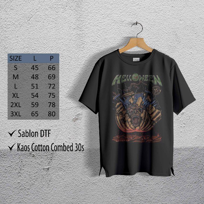 Kaos Band Helloween T-Shirt Metal 01
