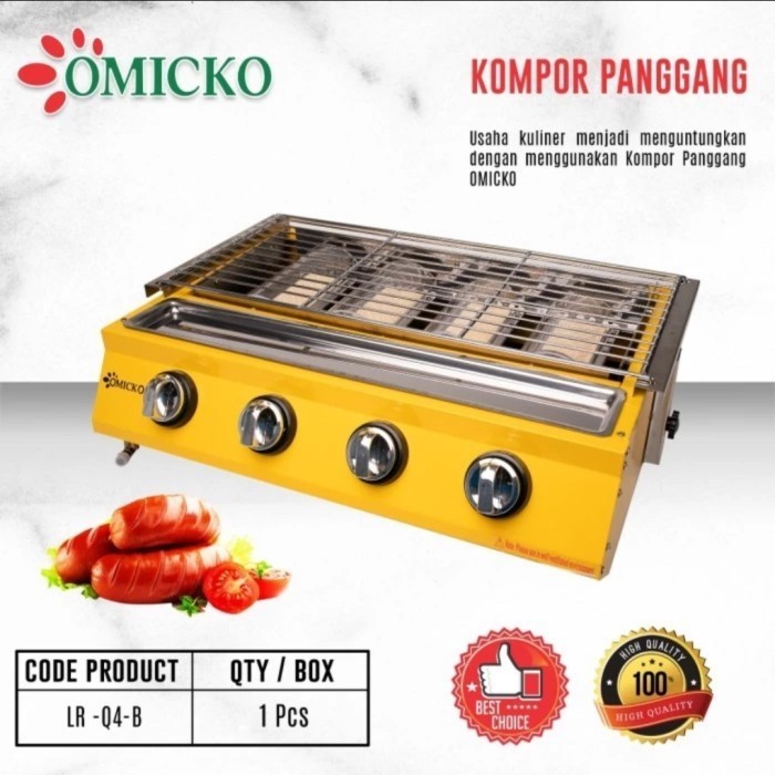 Omicko Kompor Panggang Sosis Bakar 2/3/4 Tungku BBQ Barbeque Grill Set - FREE ONGKIR Jabodetabek
