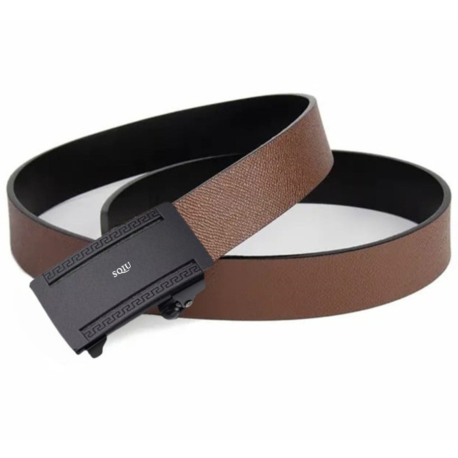 Ikat Pinggang Pria Kulit SOLQU Aloy Style Korea fashion Style