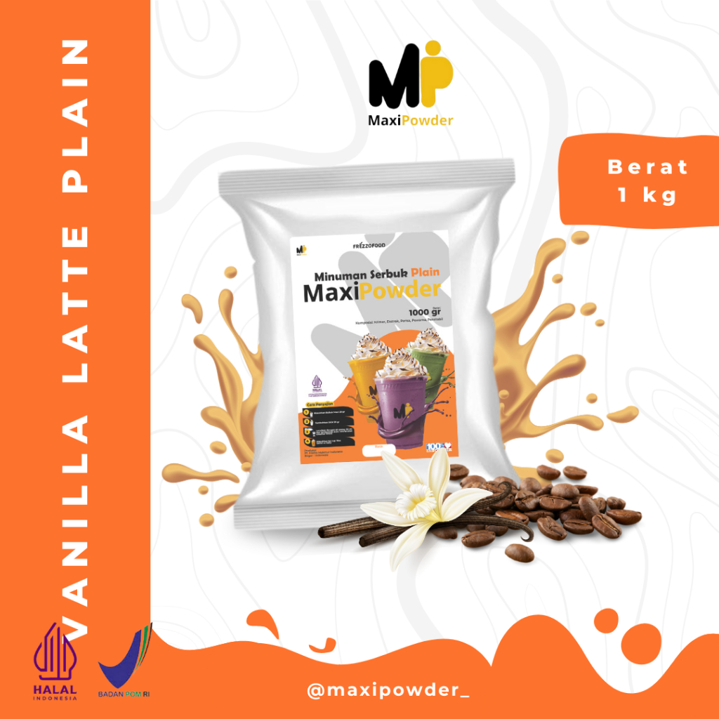 

Bubuk Minuman Rasa PLAIN VANILLA LATTE 1kg / Minuman Kekinian Vanilla Latte Termurah / MaxiPowder