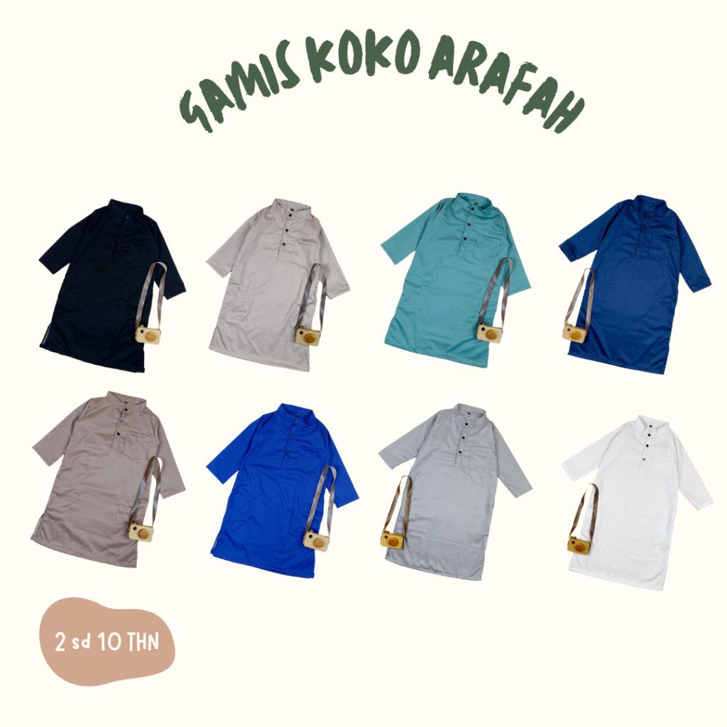 GAMIS KOKO ARAFAH ANAK LAKI-LAKI USIA 2-10 TAHUN