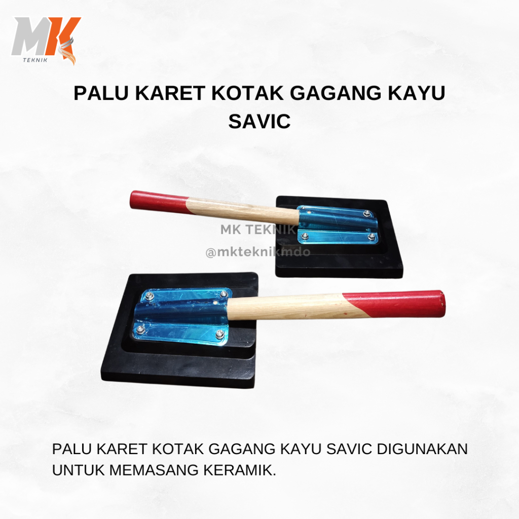 PALU KARET KOTAK GAGANG KAYU