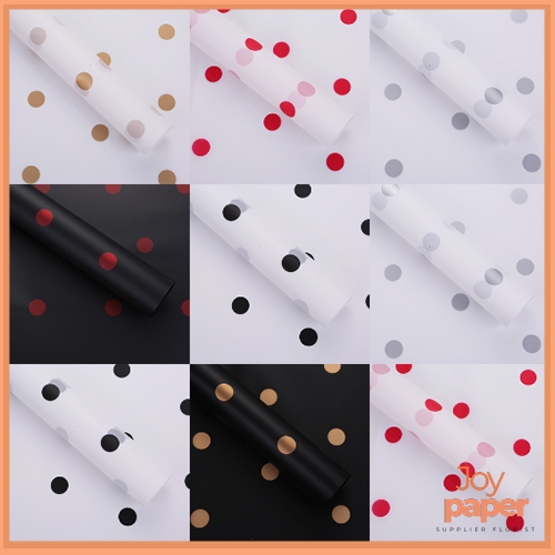 

20 Lembar Flower Wrapping Cotton Polkadot Kertas Buket Kb6043