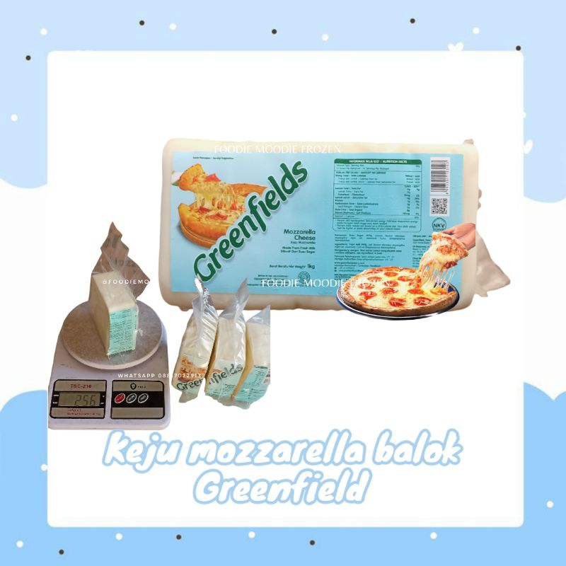 

REPACK 500gr- Keju Mozzarella Balok Greenfields/ Greenfields Mozzarella Cheese