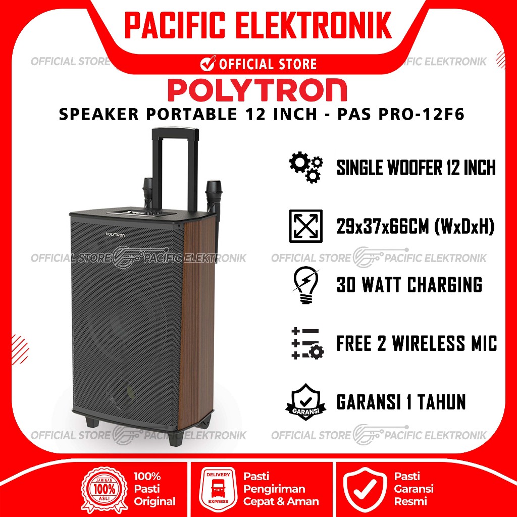Speaker Trolley Polytron 12inch PAS PRO12F6