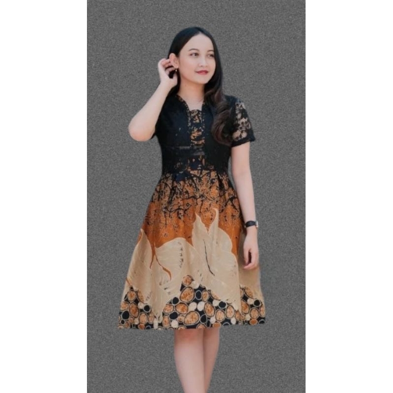 dress batik baju couple outer brokat kemeja lengan panjang dress kondangan