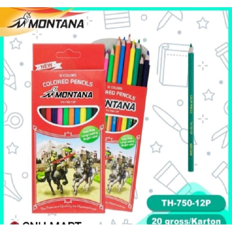 

Pensil Warna Panjang Montana 12 Warna