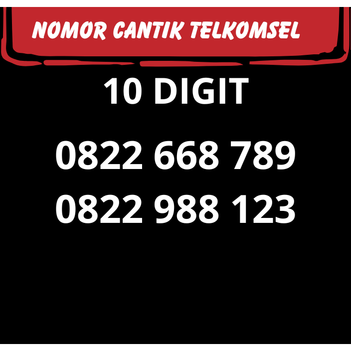 Kartu Perdana Nomor Cantik 10 Digit Telkomsel