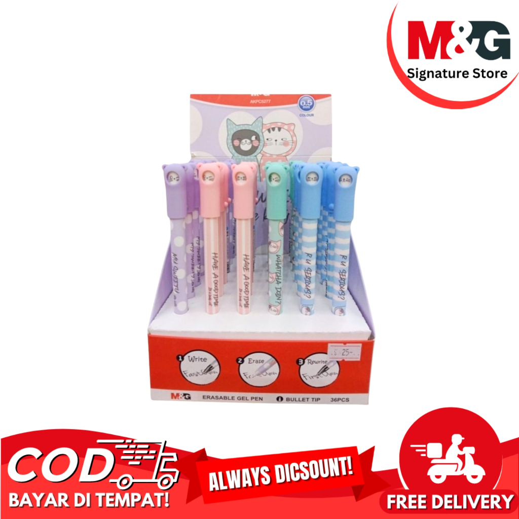 

Pulpen Gel Bisa Dihapus M&G Erasable Gel Pen M&G Tema So Many Cats #AKPC5277 Tip 0.5 mm