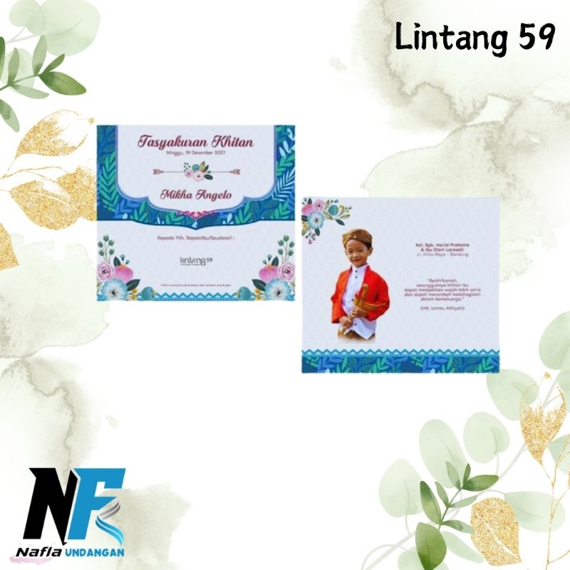 Blangko Undangan atau Kertas Undangan Pernikahan LINTANG 59 Harga Termurah Gratis File Setting