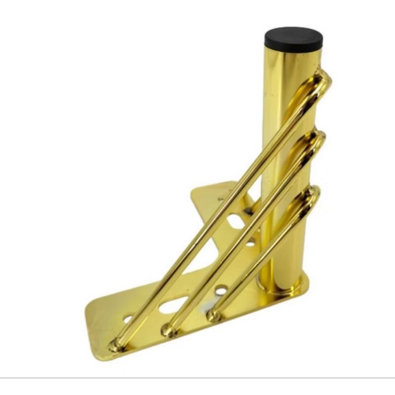 kaki sofa 15cm / kaki besi gold 15cm kaki tunggal emas garis garis