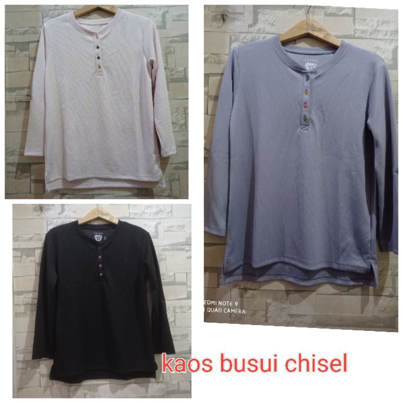 kaos lengan panjang wanita tunik busui chisel ledies