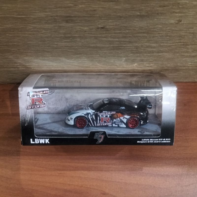 KJ MINIATURES LBWK NISSAN GTR R35 BELGIUM GTR STORE EDITION