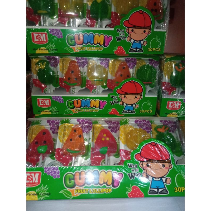 

GUMMY Fruit lolipop || well well Woo