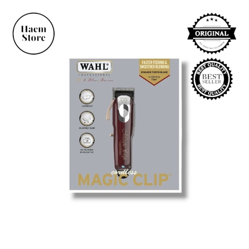 Wahl 5 Star Clipper Magic Clip Cordless Original / Alat Cukur Rambut Tanpa Kabel Original Barbershop