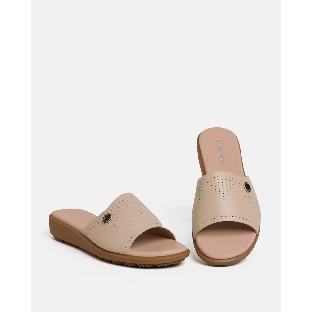BUCCHERI SANDAL SELOP WANITA CREAM - IU001.