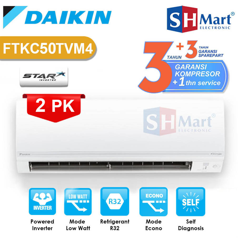 AC DAIKIN 2 PK STAR INVERTER FTKC-50TVM4 50TVM THAILAND GARANSI RESMI (MEDAN)
