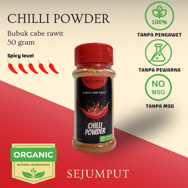 

Chilli powder | bubuk cabe rawit ekstra pedas | sejumput