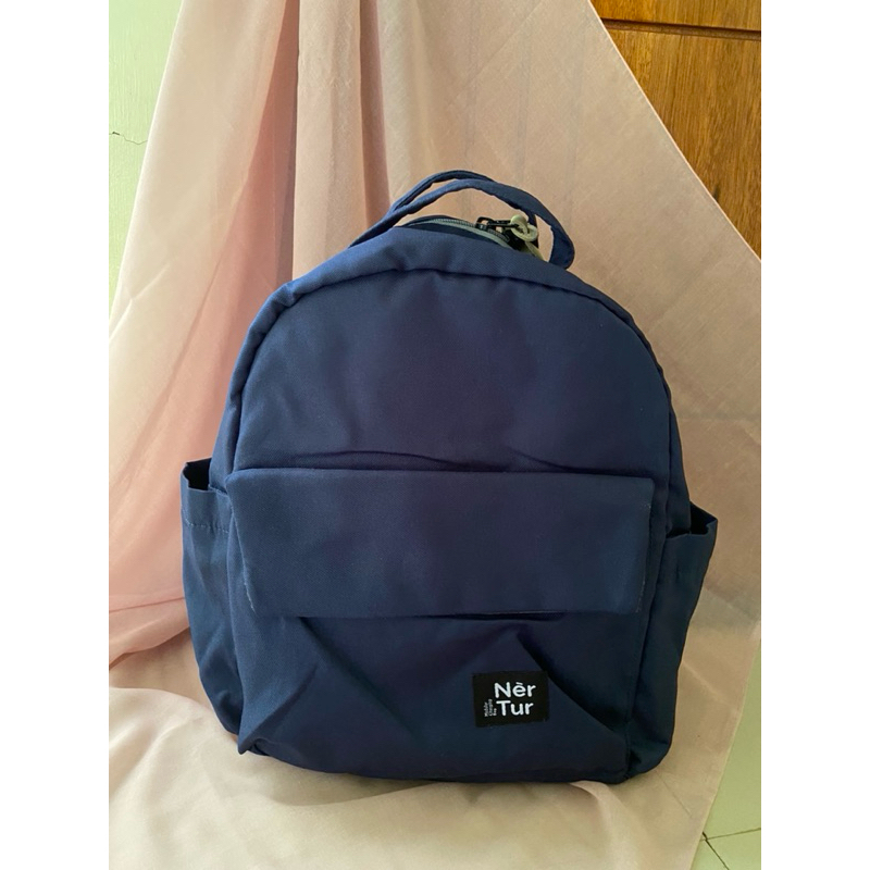 READY‼️NERTUR Diaper Bag Midi in Navy (PRELOVED)