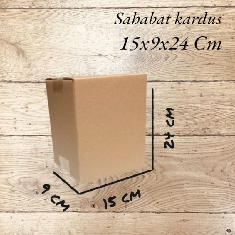 

kardus box Ukuran 15x9x24 cm single wall polos