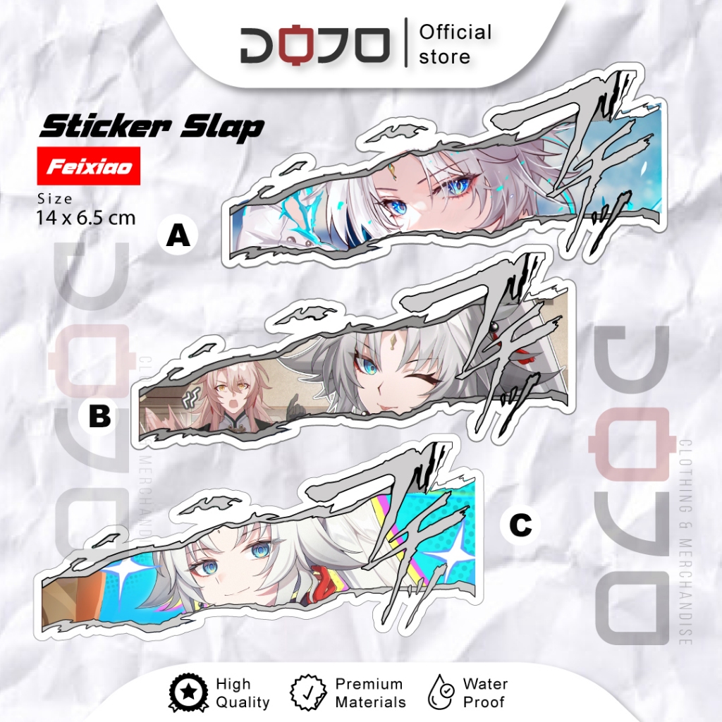 

Sticker VINYL Honkai Star Rail Feixiao HSR motor mobil notebook binder laptop pc gaming JDM slap eyes murah