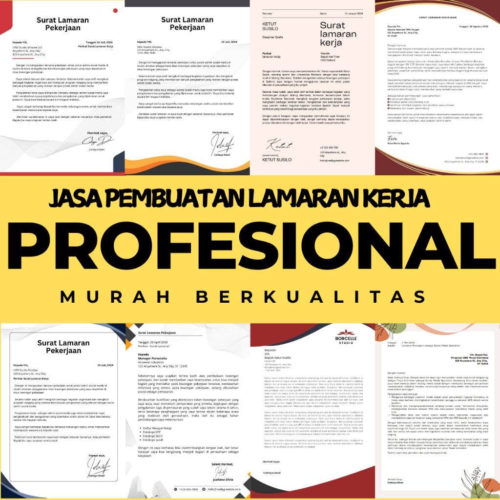 Jasa Pembuatan Desain Surat Lamaran Kerja / Daftar Riwayat Hidup / CV Curriculum Vitae Template Desa
