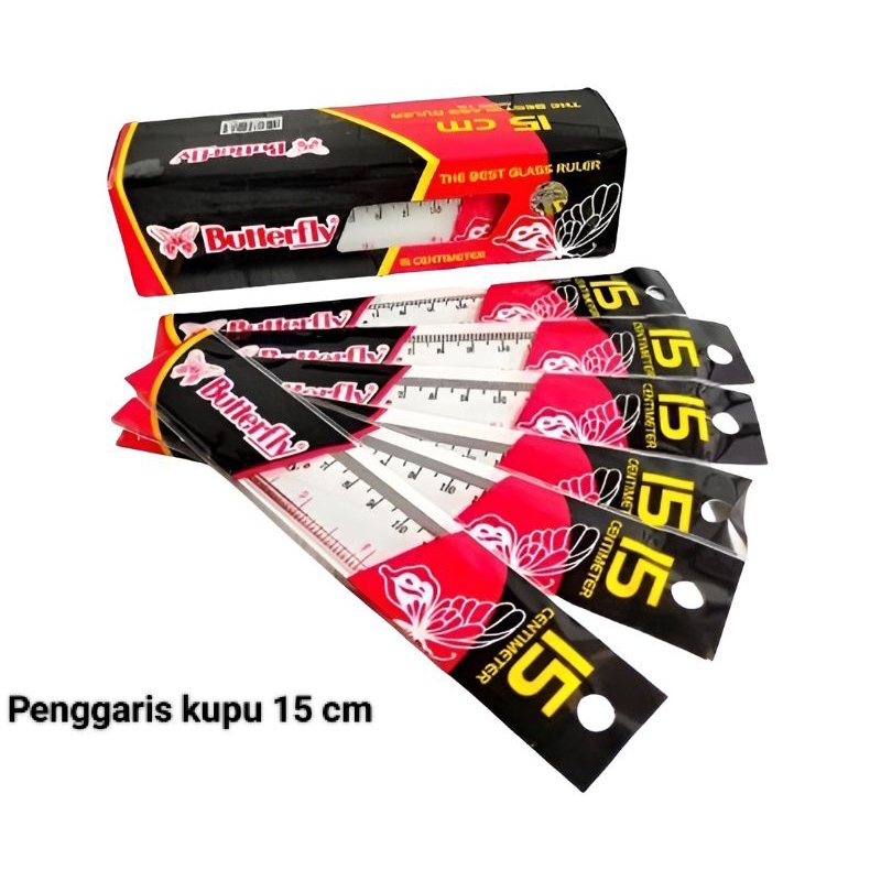 

Penggaris butterfly 15cm, 20cm, 30 cm